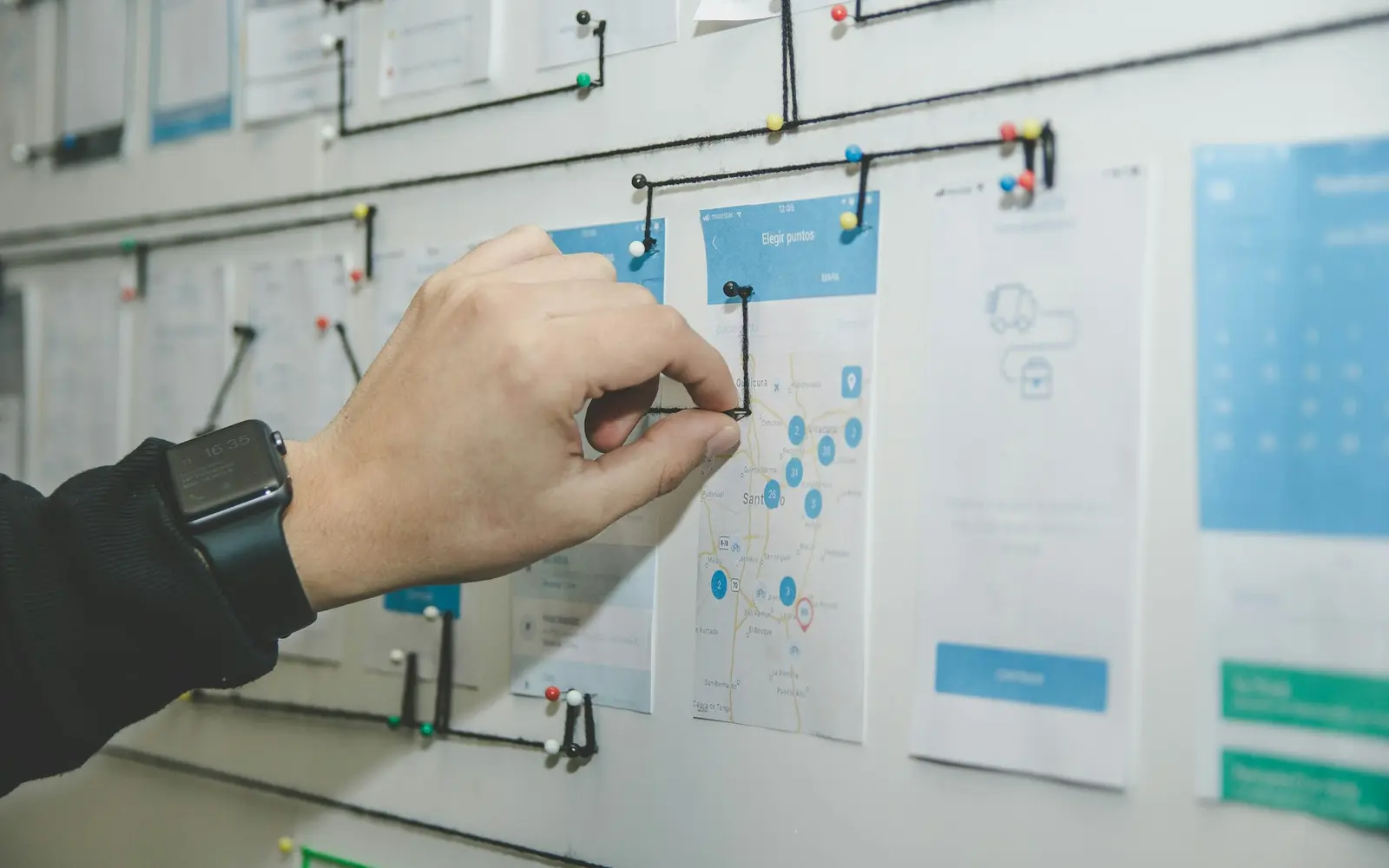 A digital product team mapping a website project timeline