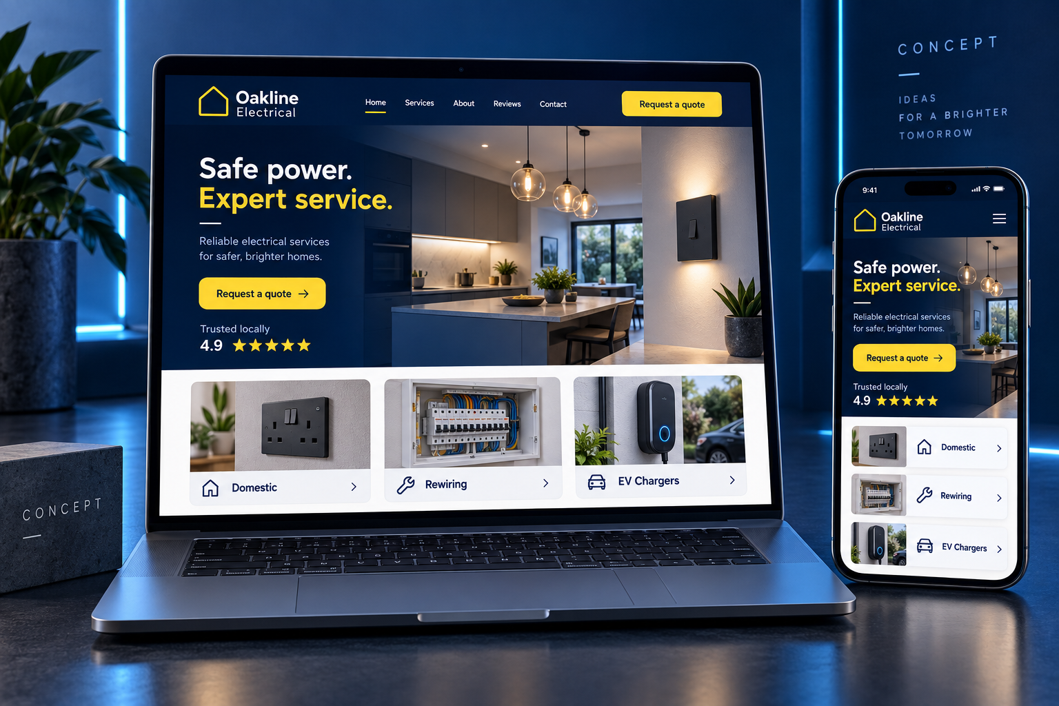 Oakline Electrical responsive website