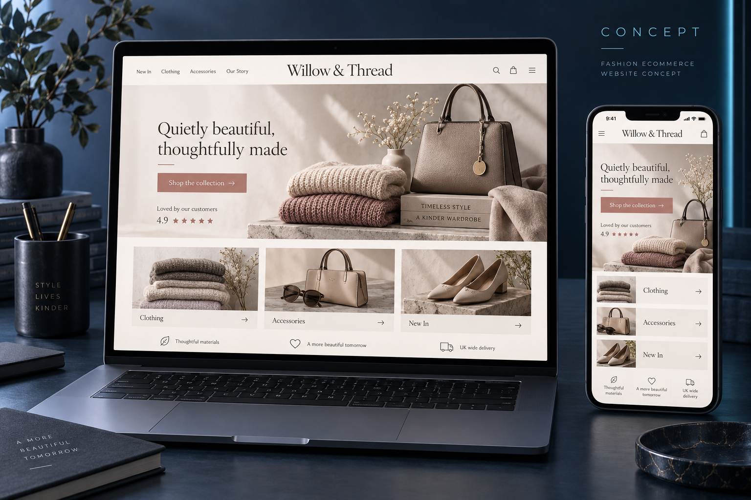 Willow and Thread responsive boutique website